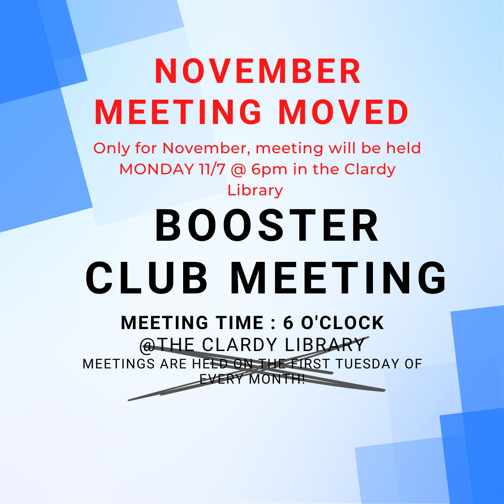 Featured image for “November Meeting Moved!”