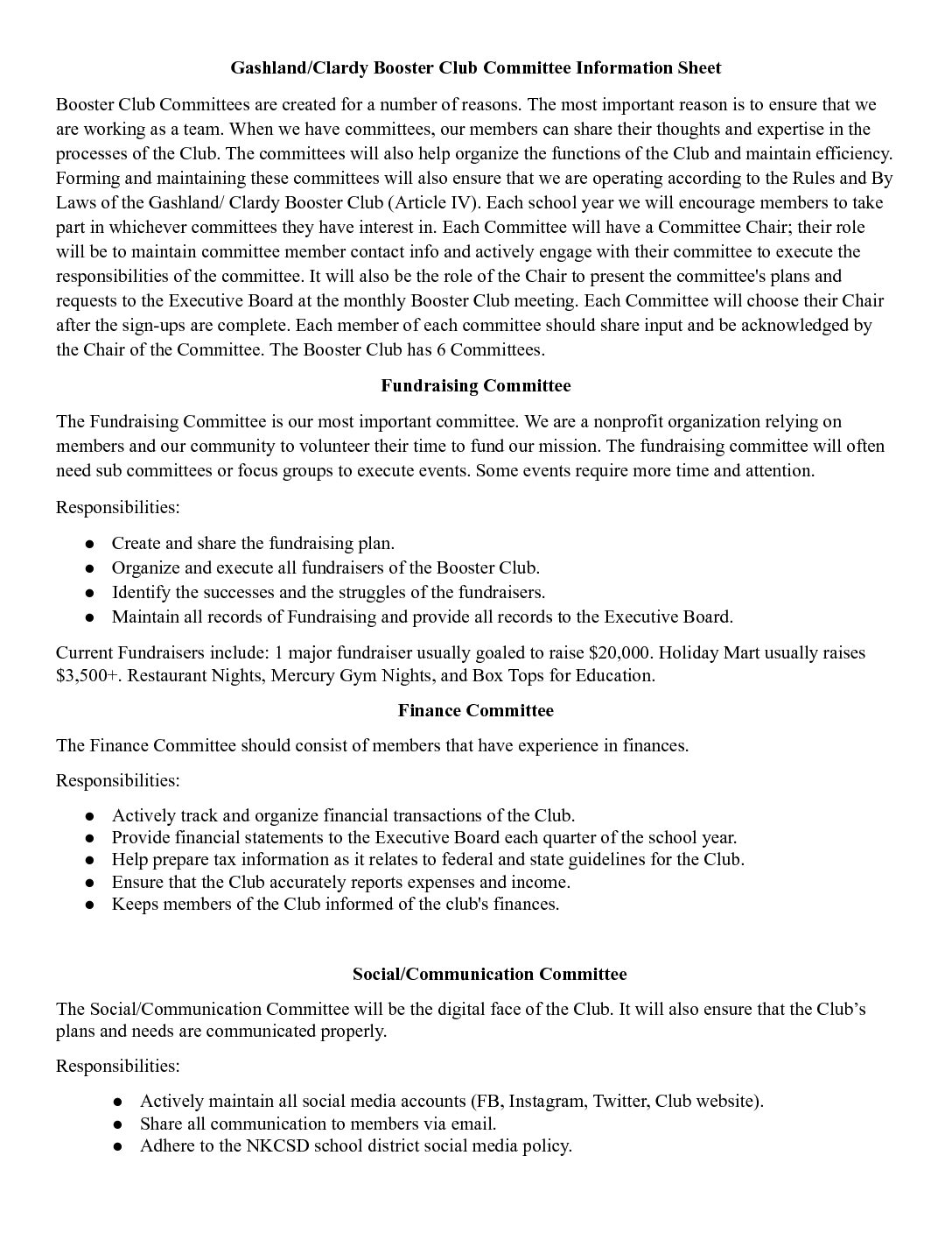 Featured image for “Committee Descriptions”